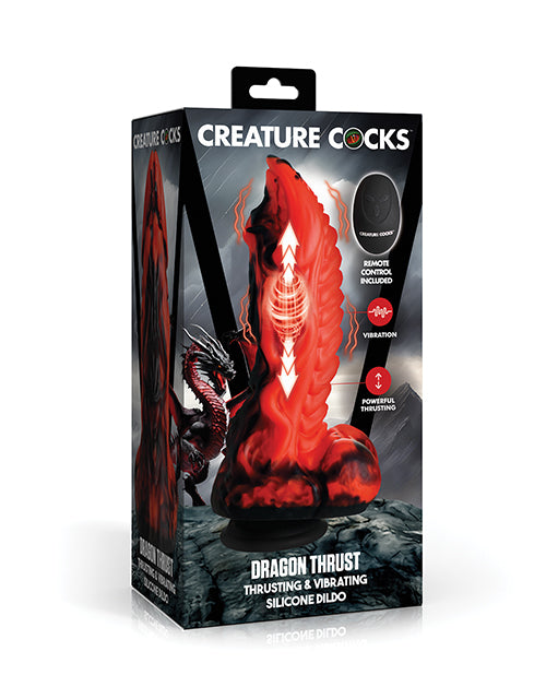 Creature Cocks Dragon Thrust Thrusting &amp; Vibrating Silicone Dildo