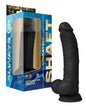 Shaft Flexskin Liquid Silicone 9.5" Vibrating Curved Dong w/Balls - Black