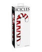 Icicles No. 59 Handblown Glass Candy Cane - Clear/Red