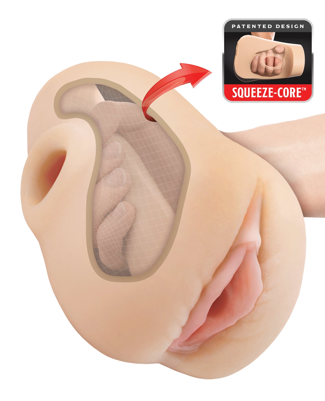 PDX Plus Pussy Pounder Squeeze Stroker - Light