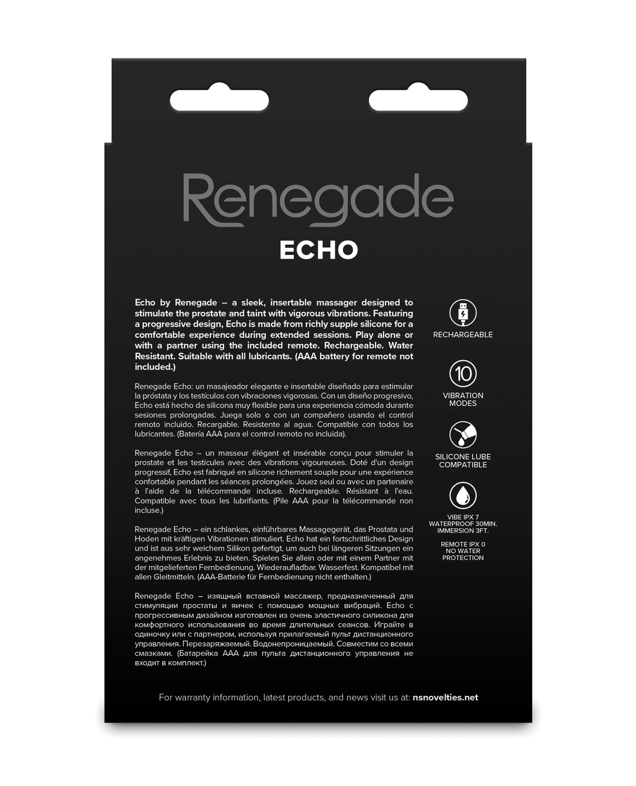 Renegade Echo Prostate Massager - Black