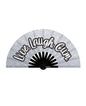 Wood Rocket Live Laugh Cum Fan - Silver Glitter, Black / White