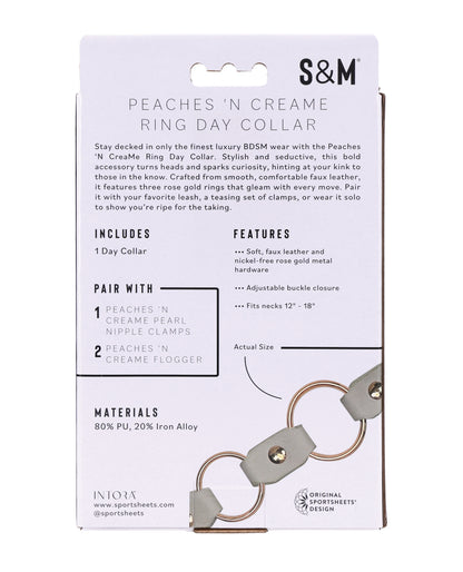 Sex & Mischief Peaches 'n CreaMe Ring Day Collar