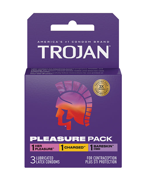 Trojan Pleasure Condoms - Asst. Box of 3 by Trojan
