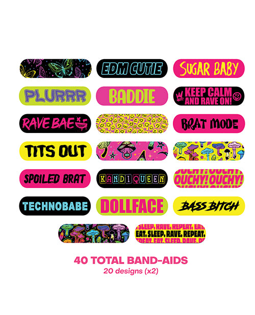 Neva Nude Plur Vibes Ouchie Stix Bandages Pack of 40