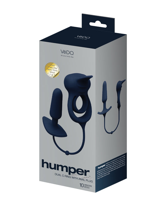 VeDO Humper Rechargeable Dual C-Ring w/Anal Plug - Black by VeDO