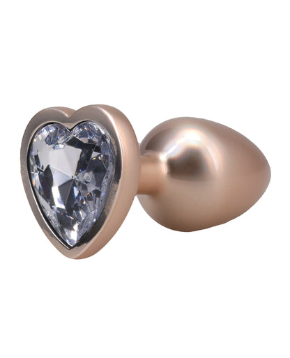 Booty Bling Jeweled Metal Plug - Medium Gold