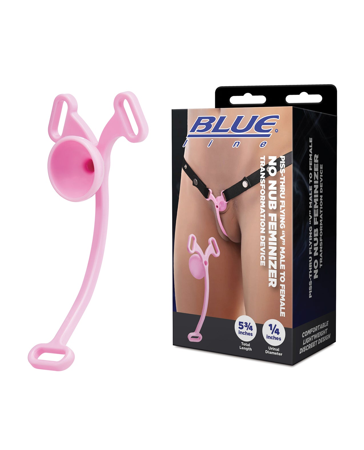 Piss-thru Flying "V" Male to Female No Nub Feminizer Transformation Device