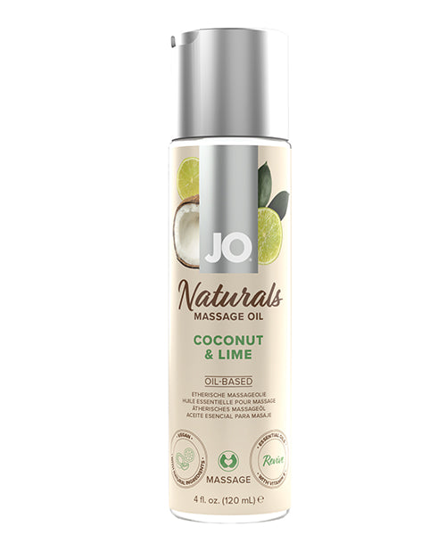 JO Naturals Massage Oil - Coconut &amp; Lime 4 oz Bottle by JO