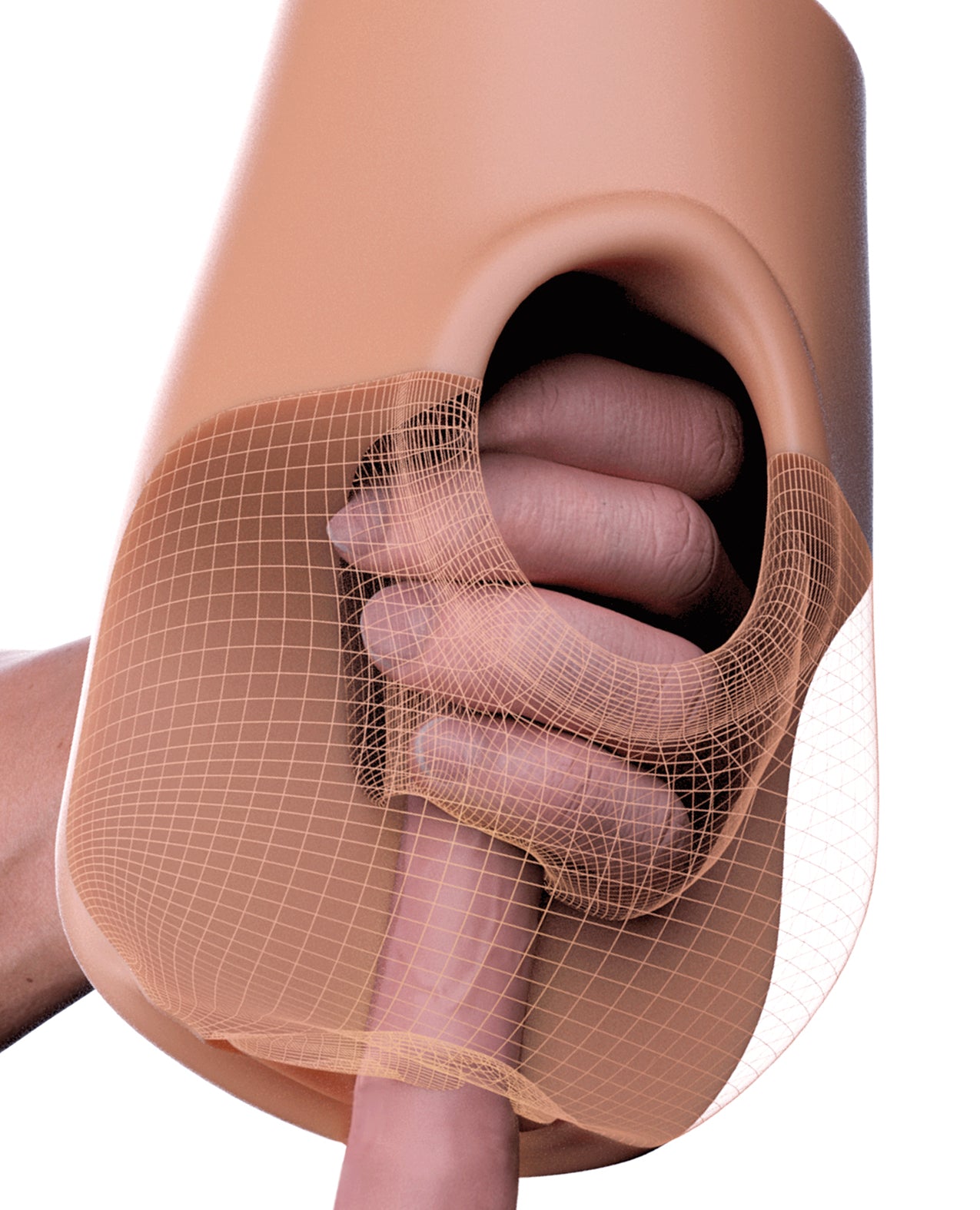 PDX Plus Pussy Pounder Squeeze Stroker - Brown