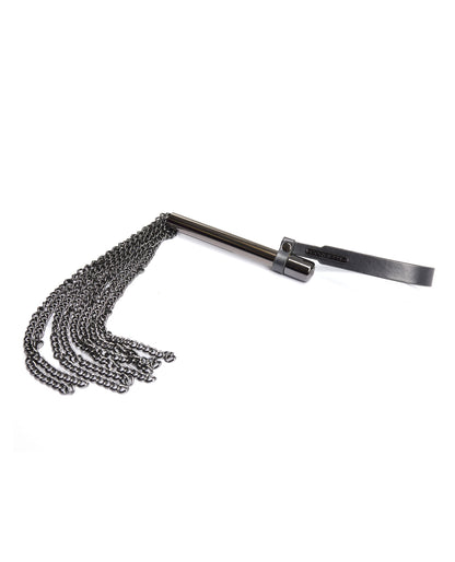 Pleasure Collection Gunmetal Glam Mini Whip w/Metal Chain Strands