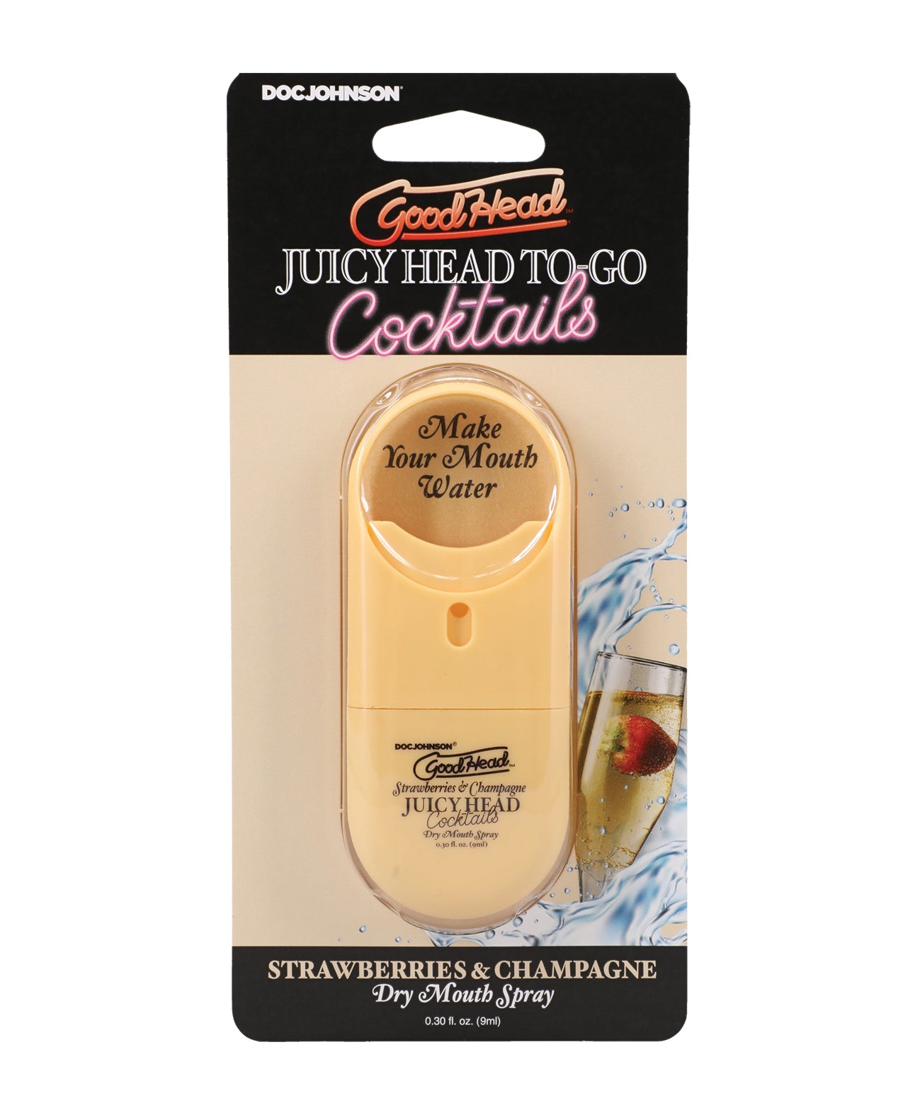 GoodHead Juicy Head Cocktails Dry Mouth Spray To-Go - Strawberries & Champagne