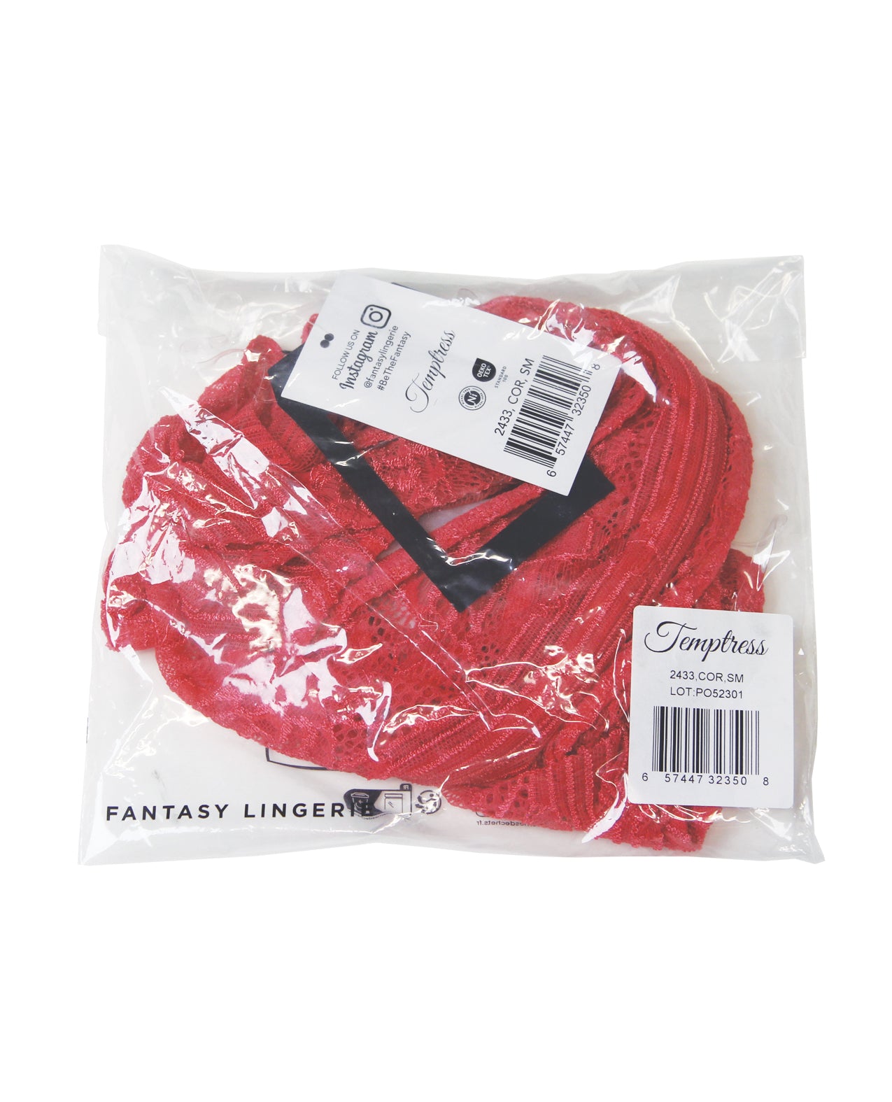 Temptress Calliope Striped Sheer Floral Lace Zippered Teddy - Coral 1X/2X