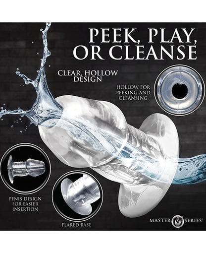 Master Series - Dicked Clear Hollow Anal Plug 3 pc Set
