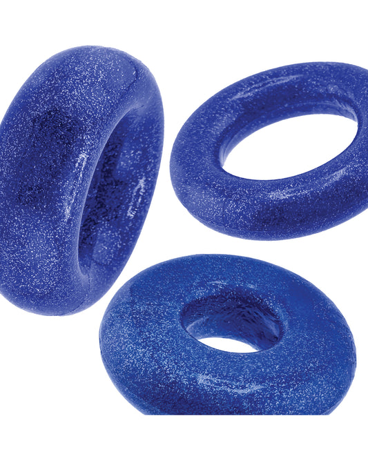 Oxballs Cockpack Multi Design 3 Pack Cockrings - Blue Fire by Oxballs