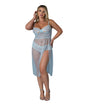Blue Sky Long Chemise & Boy Short Panty - Light Blue QN