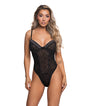 Wild Thing Underwire Teddy - Black Leopard S/M