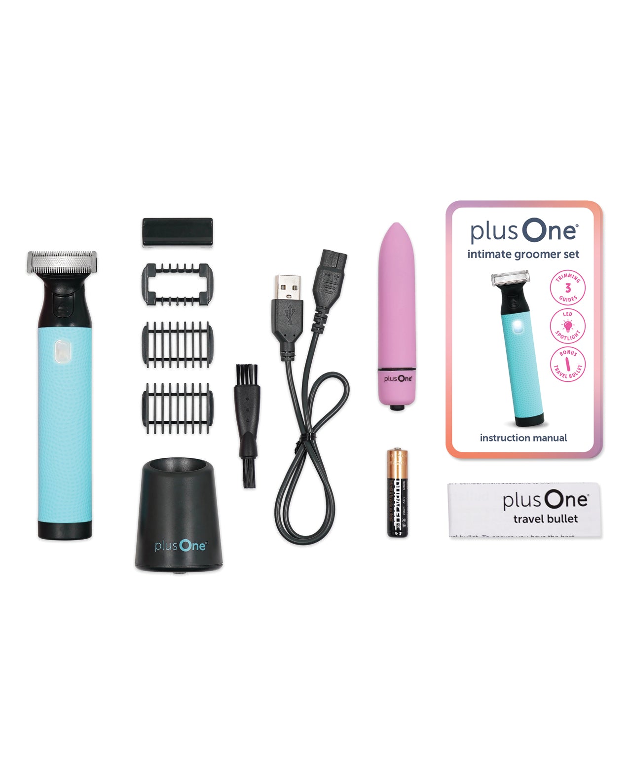plusOne Intimate Groomer Set by Beacon Wellness Brands