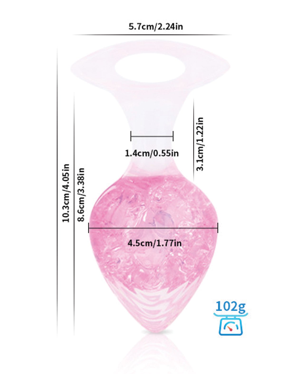 Luxe Prism Large Plug - Light Pink