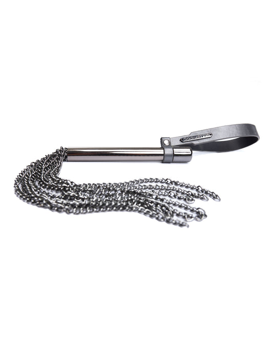 Pleasure Collection Gunmetal Glam Mini Whip w/Metal Chain Strands