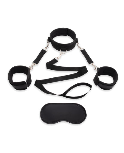 Lux Fetish Collar & Leash Set w/Removeable Cuffs