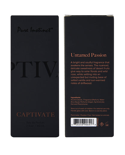 Pure Instinct Mens Collection Pheromone Perfume - 2 oz Captivate
