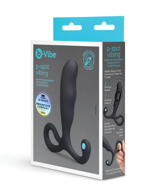 P-Spot Vibing Hands-Free Rechargeable Vibrating Silicone Prostate Massager by b-vibe