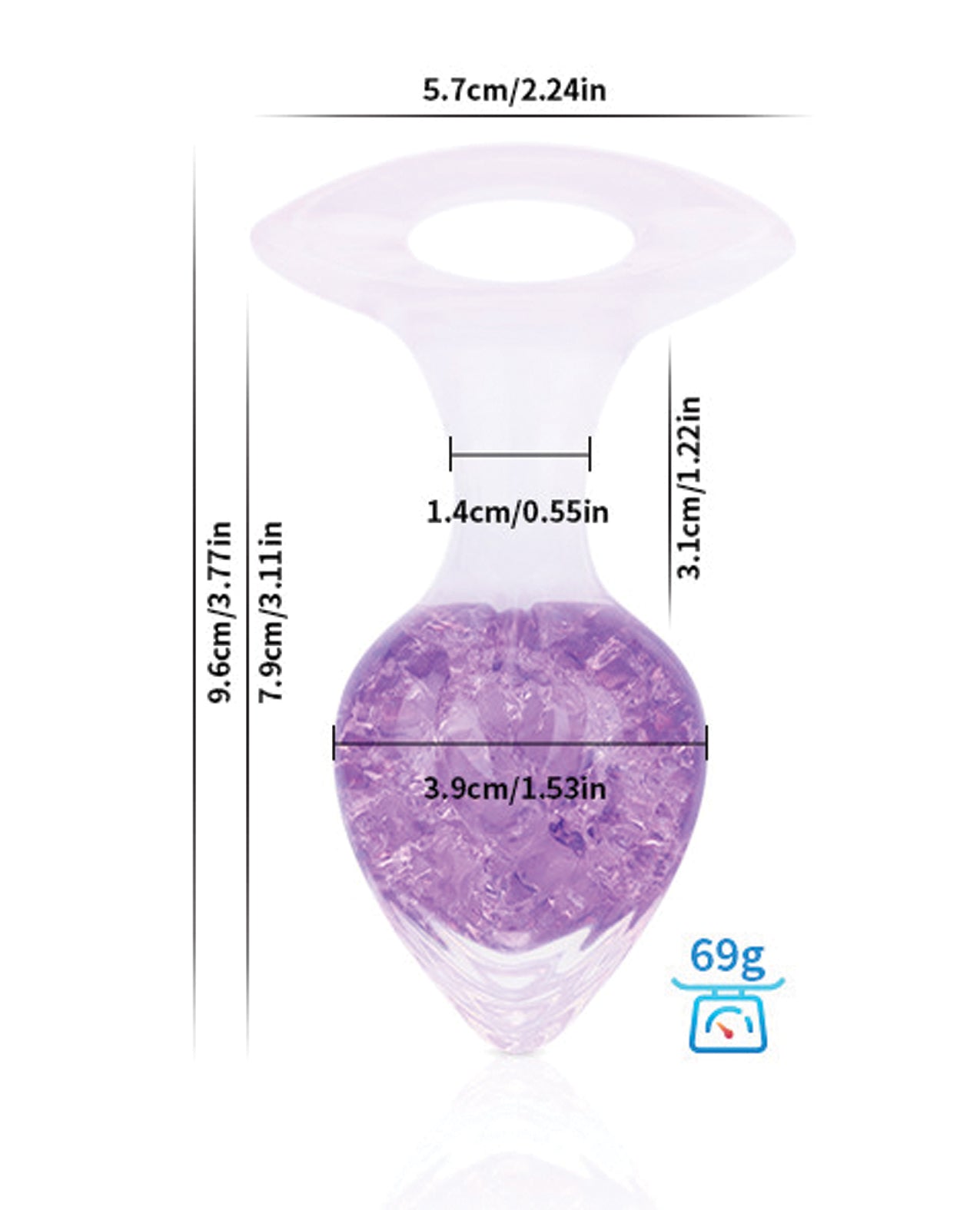 Luxe Prism Medium Plug - Light Purple