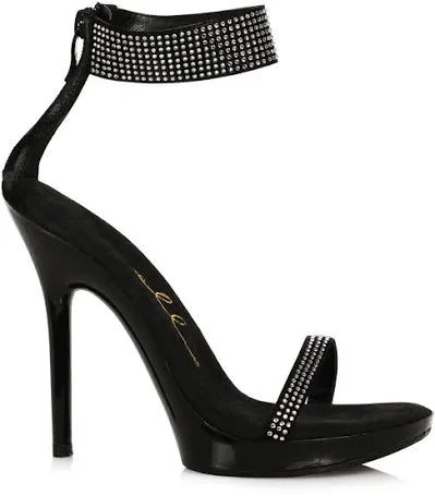 Ellie 5" Heidi Rhinestone Sandal- Blk