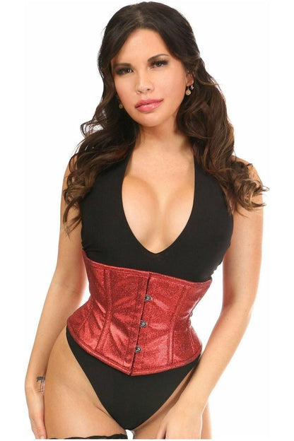 Top Drawer Cherry Bomb Glitter Steel Boned Mini Cincher
