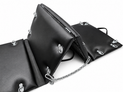 Get Fk'd- Genuine Leather Fetish BDSM Folding Dungeon Mat for Restraint by Lisa's Custom Leathercraft & Repair