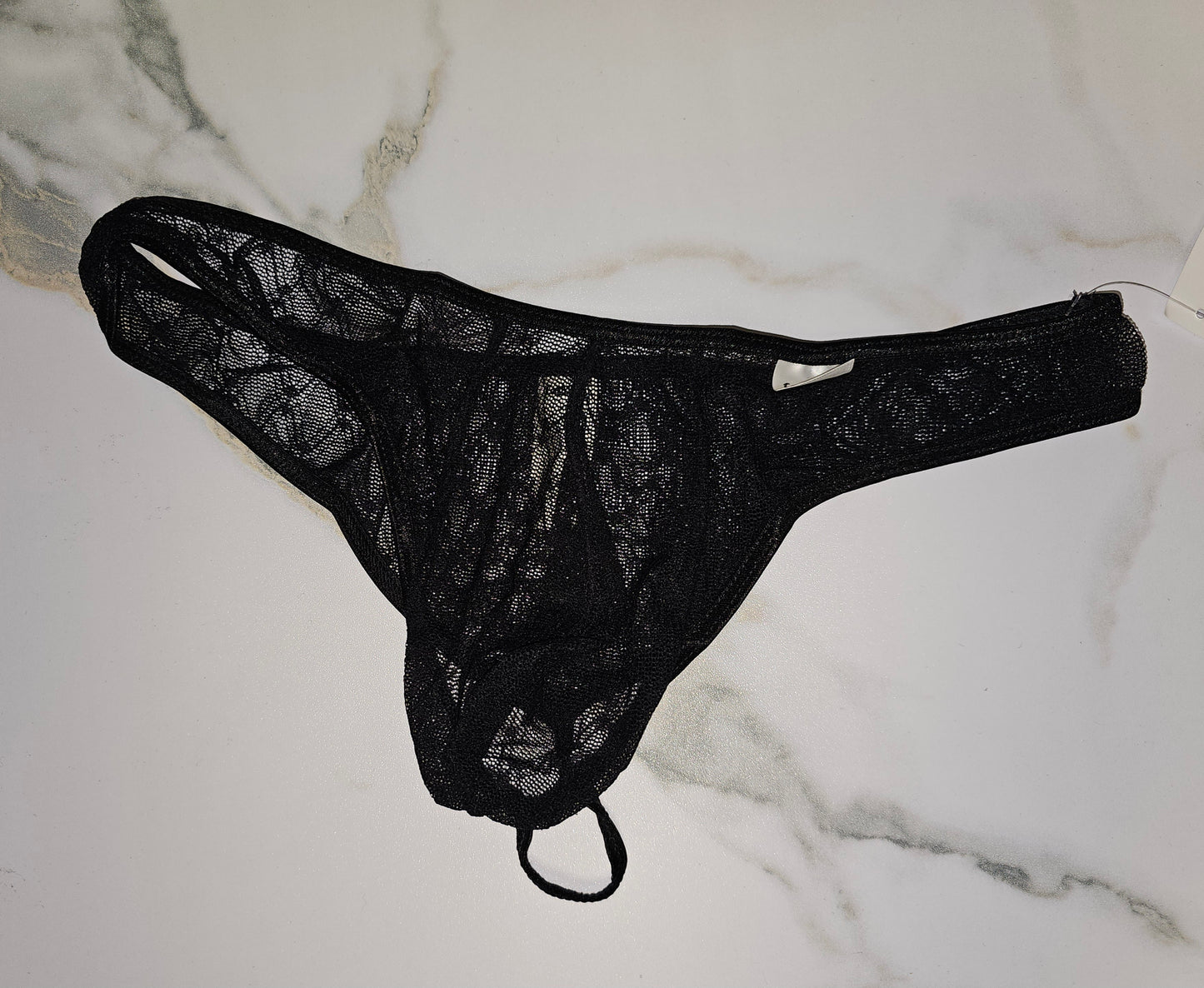 CandyMan Geometric Mesh Briefs - Black by CandyMan
