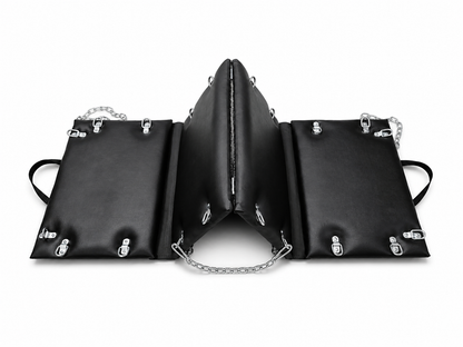 Get Fk'd- Genuine Leather Fetish BDSM Folding Dungeon Mat for Restraint by Lisa's Custom Leathercraft & Repair