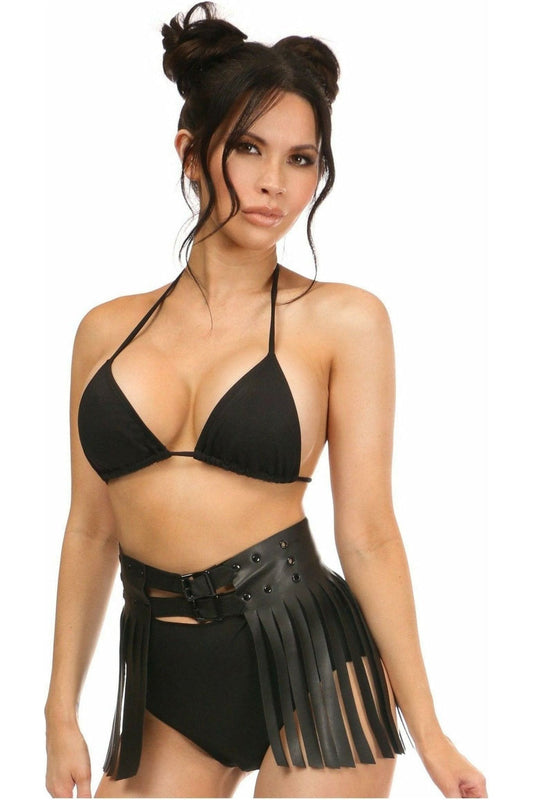 Candy Collection - Black/Black Fringe Skirt by Daisy Corsets