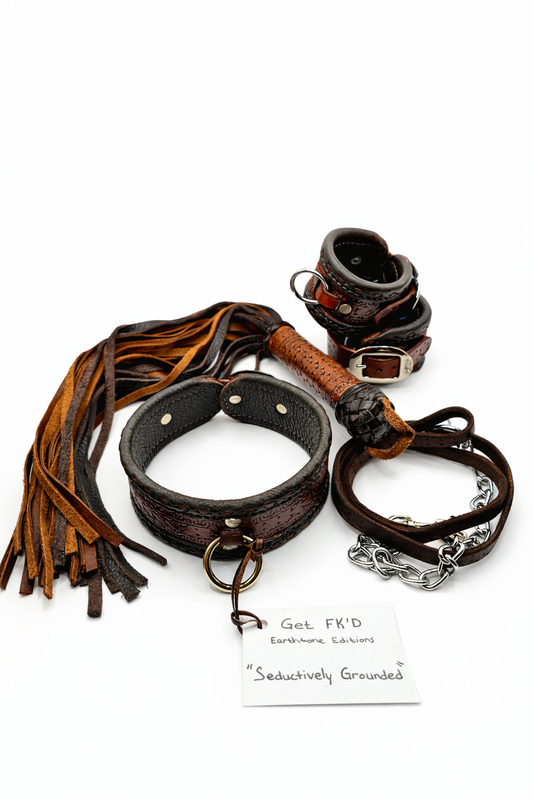 Get Fk'D- Seductively Grounded Genuine Hadncrafted Leather Set