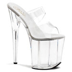 Pleaser-  8" Heel Two Band Platform Slide