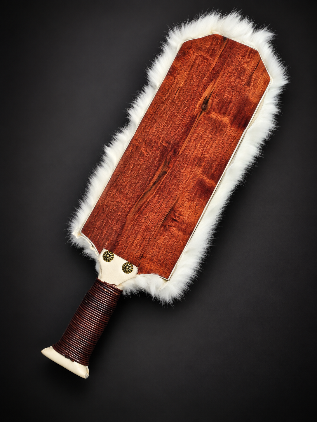 BluBeary Creations | Rabbit Fur Impact Paddle – Handmade by BluBeary Creations
