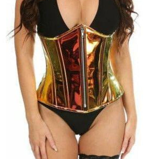Top Drawer Sunset Holo Steel Boned Underbust Corset
