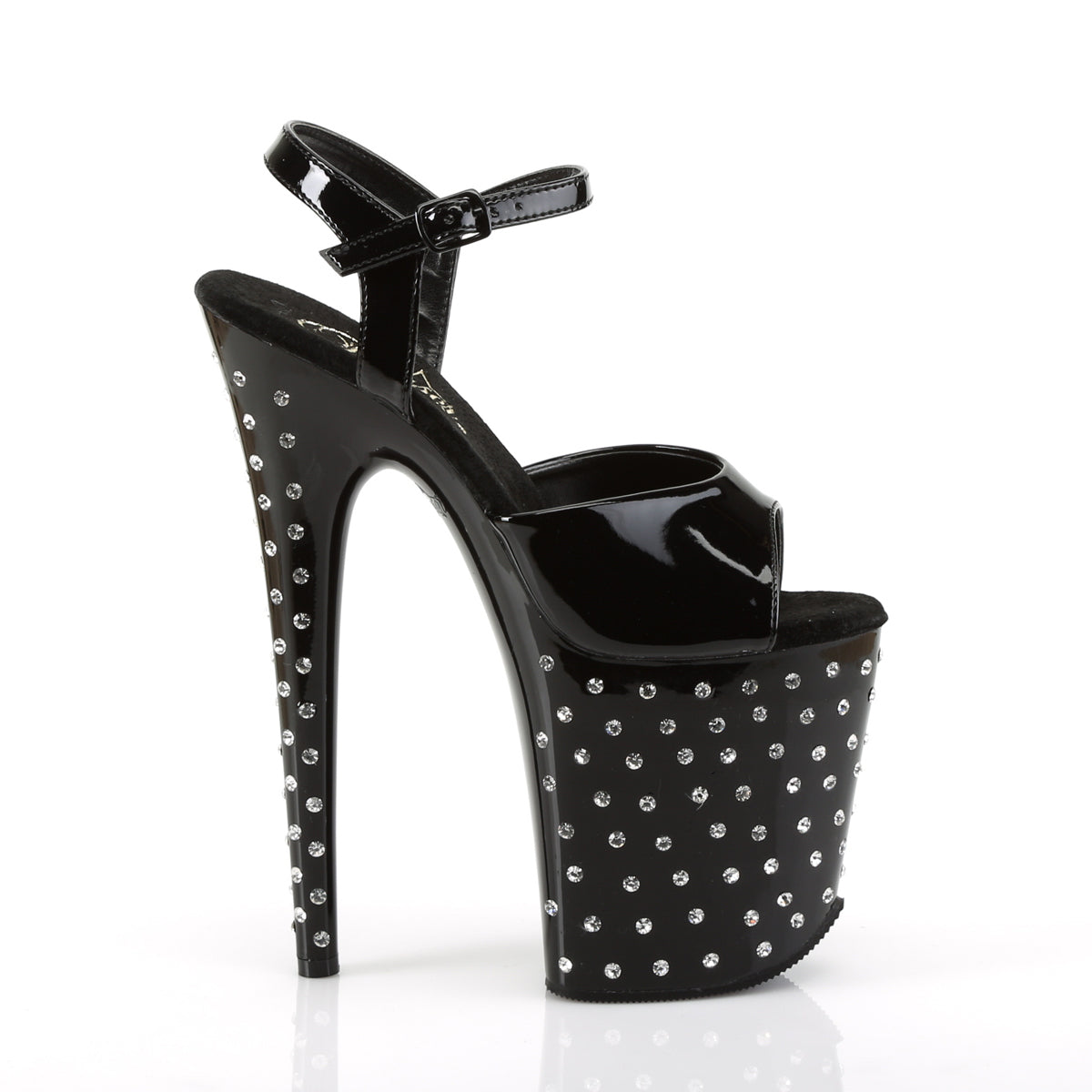 Pleaser- Stardust 8" Rhinestone Studded Ankle Strap Platform Sandal