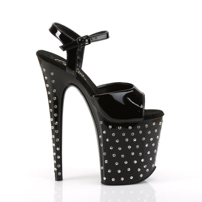 Pleaser- Stardust 8" Rhinestone Studded Ankle Strap Platform Sandal