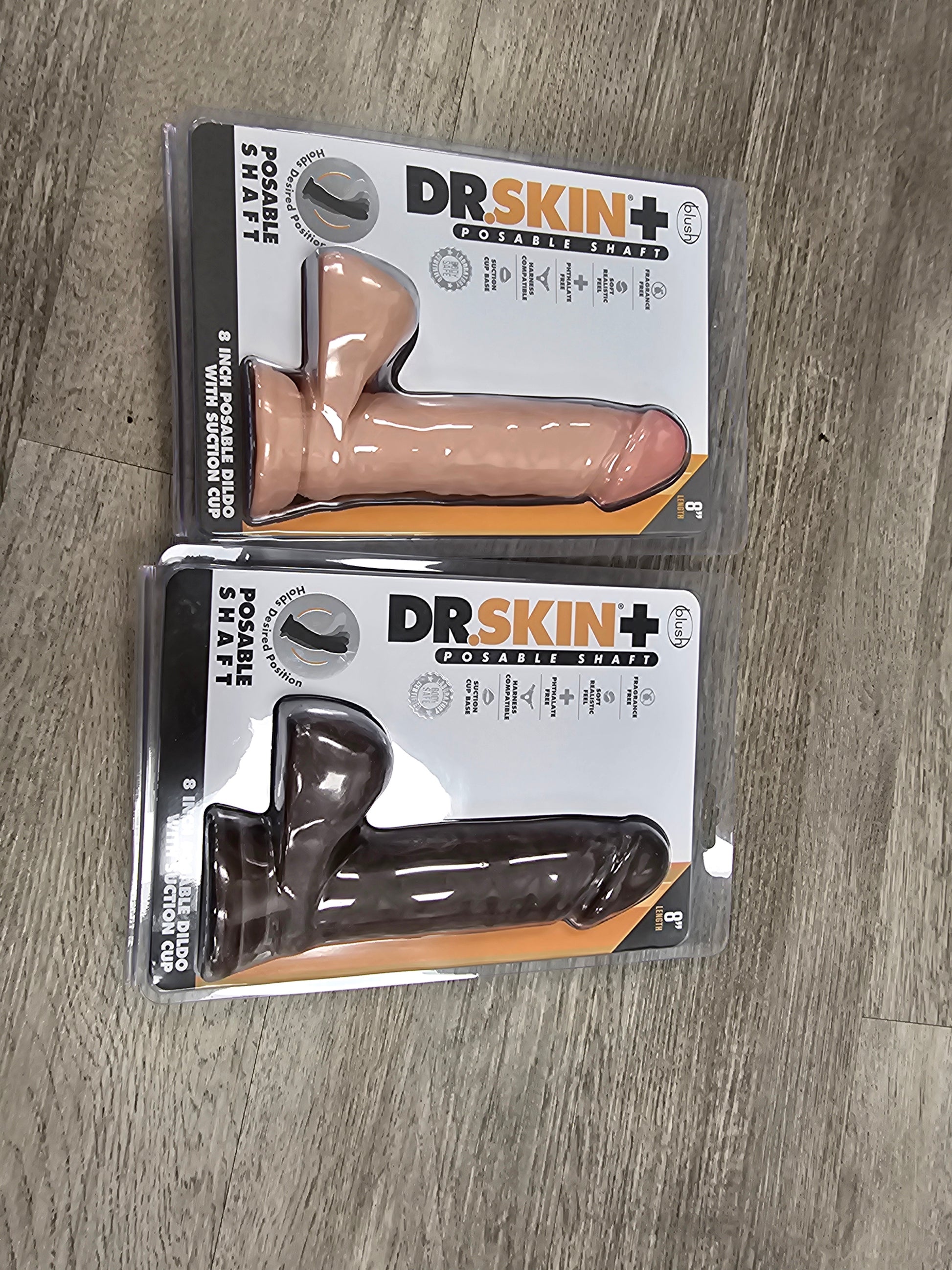 Dr Skin+ 8" Posable Dildo w Suction Cup by Blush Novelties