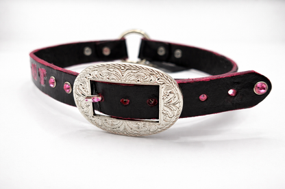 Get Fk’d - Handcrafted Genuine Leather Collar/Cuffs – "C*m Sl*t" by Lisa's Custom Leathercraft & Repair