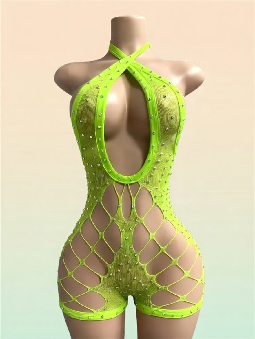 Hot Nights- No Apologies Rhinestone 2pc Short Set